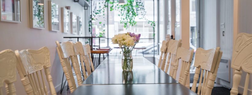 table and flowers