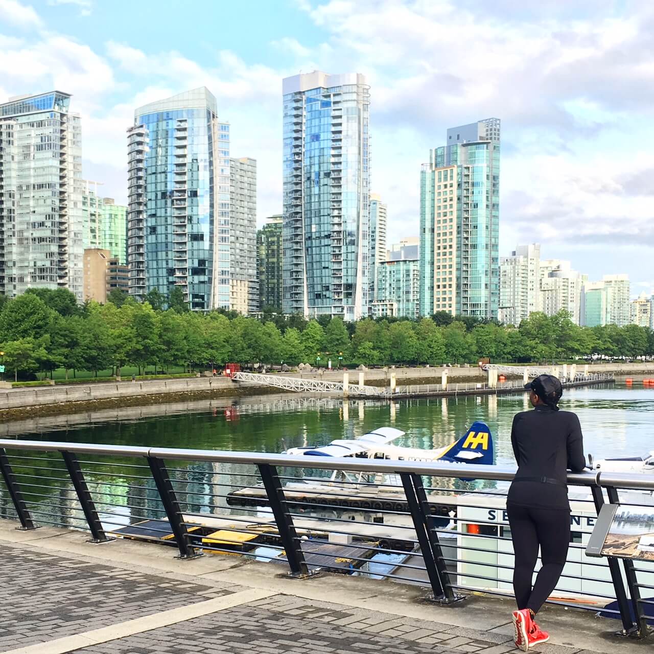 building, trees, and lac